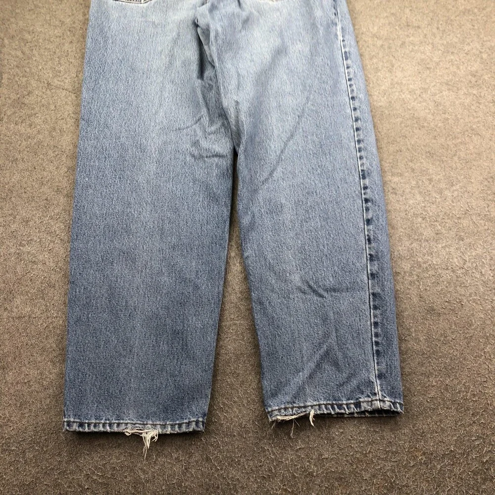 Levis 560 Jeans Mens 33x32 Blue Light Wash Relaxed Straight Denim Distressed